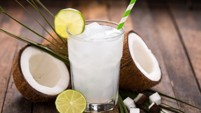 Coconut water is packed with electrolytes and is extremely hydrating