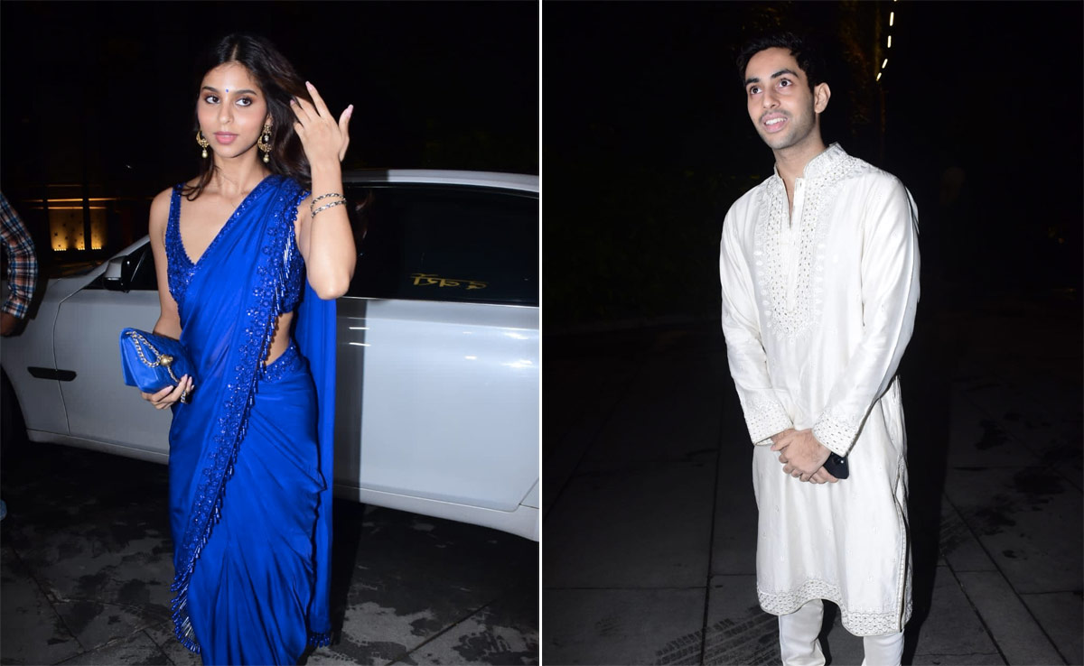 Suhana Khan And Agastya Nanda Lead Celeb Roll Call At Aaliyah Kashyap's Engagement Ceremony