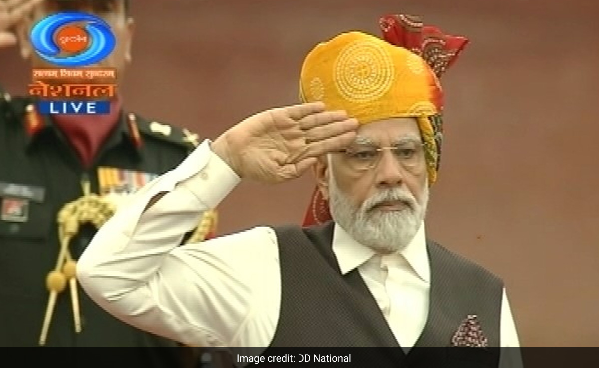 PM Modi Wears Rajasthani Turban For 2023 Independence Day