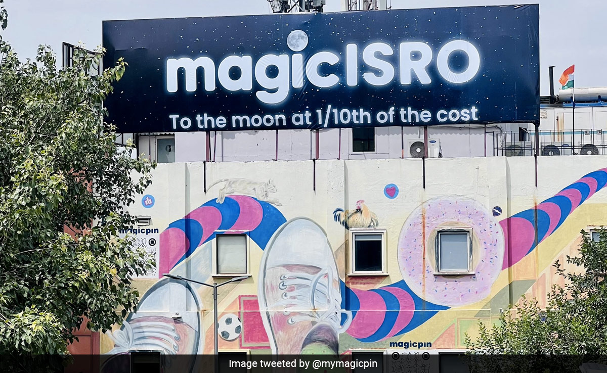 Company Changes Its 50-Foot Office Sign After Chandrayaan-3 Landing
