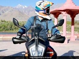 Pics: Rahul Gandhi's Bike Ride To Ladakh For Father's Birth Anniversary Pics: Rahul Gandhi's Bike Ride To Ladakh For Father's Birth Anniversary