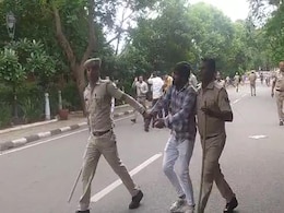 BJP's Youth Wing Workers Lathicharged For Protest Against Rajasthan Rape BJP's Youth Wing Workers Lathicharged For Protest Against Rajasthan Rape