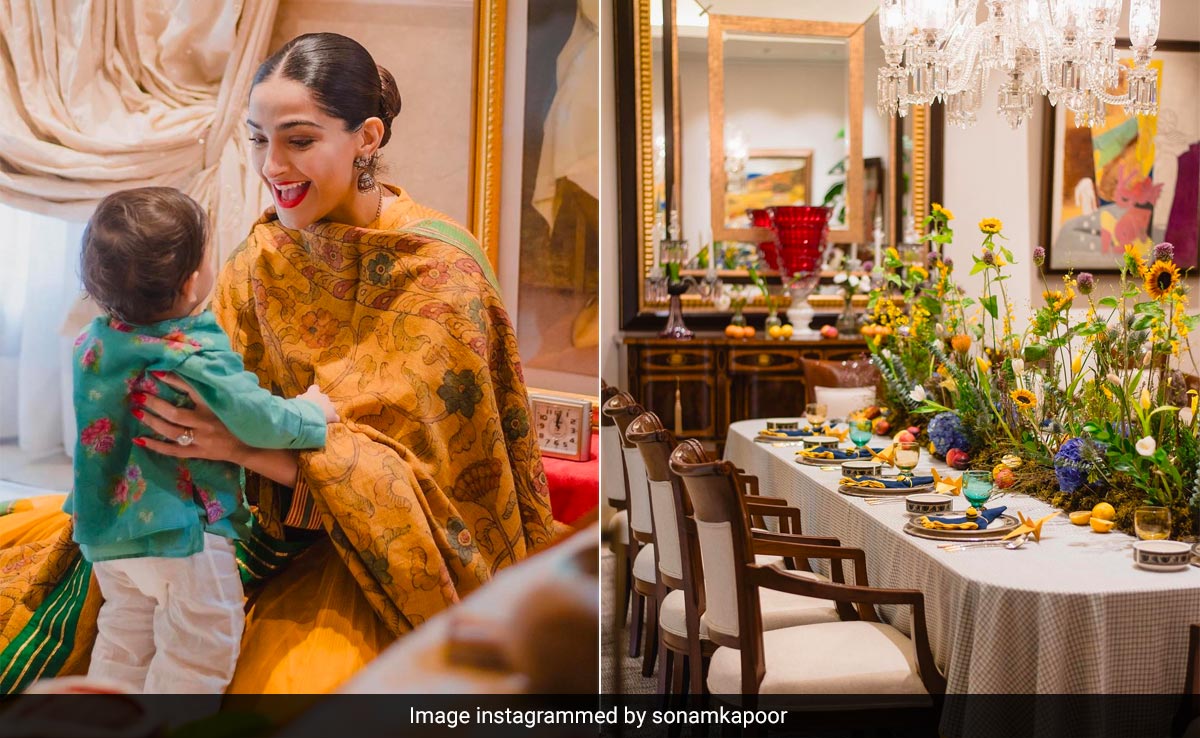 For Vayu's First Birthday, Sonam Kapoor's Delhi Home Was Decorated With Flowers, Paper Birds, Balloons