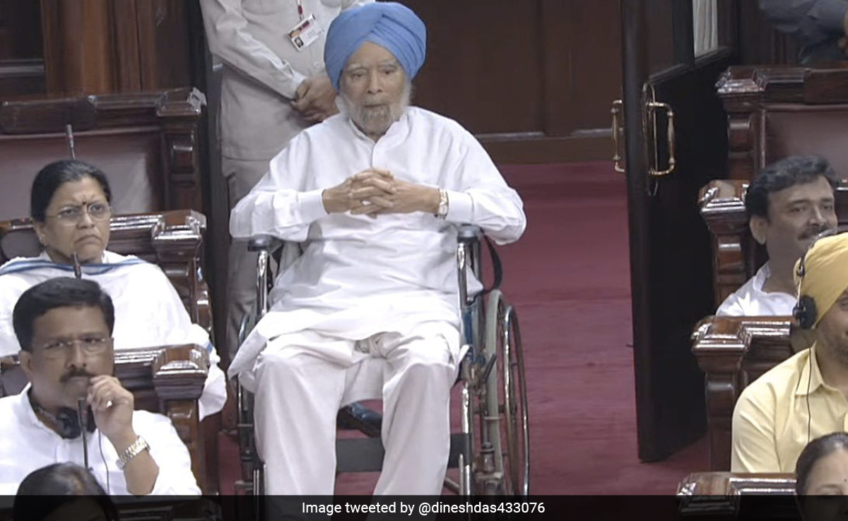Manmohan Singh, 91, Attends Rajya Sabha In Wheelchair During Delhi Services Bill Discussion