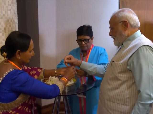 Indian-origin Woman Ties 'Rakhi' To Prime Minister Narendra Modi In South Africa