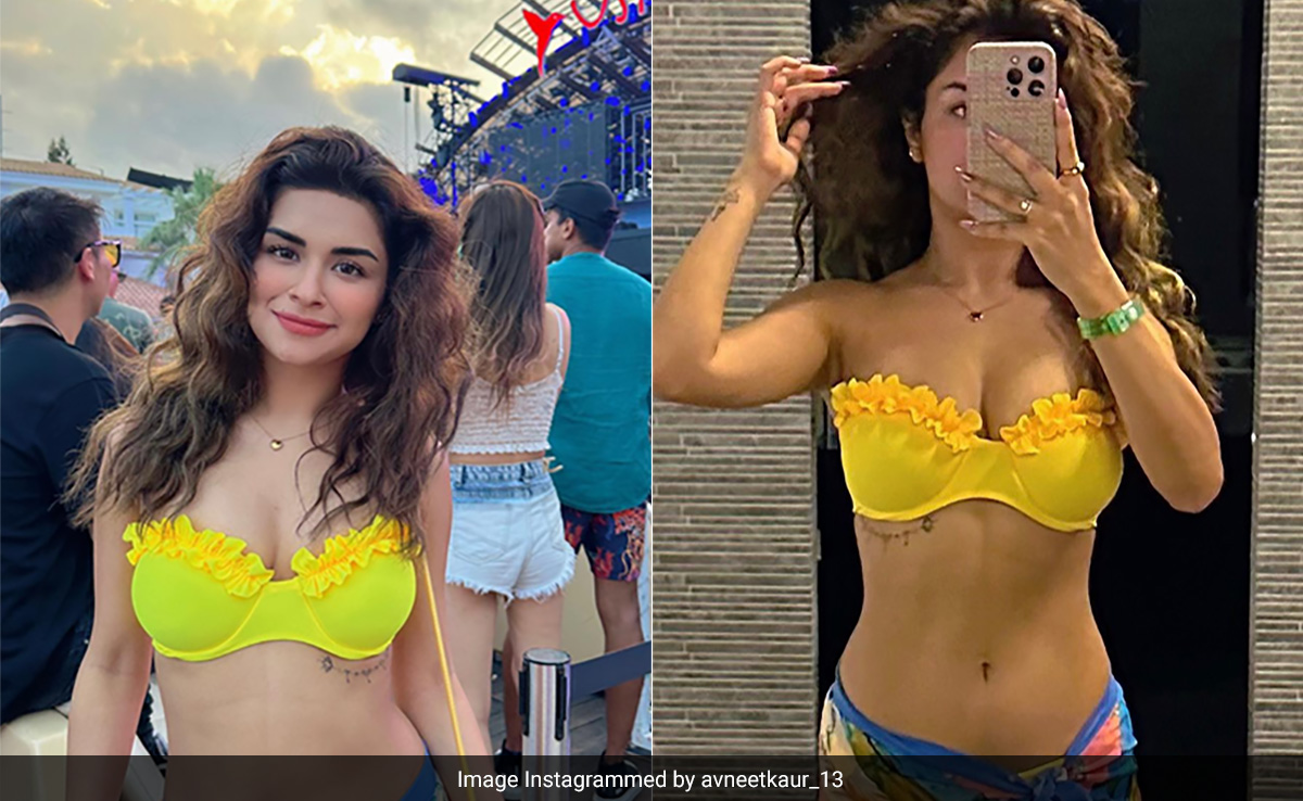 Avneet Kaur In A Bright Yellow Swim Set Gives A Fresh Spin To Summer In Spain