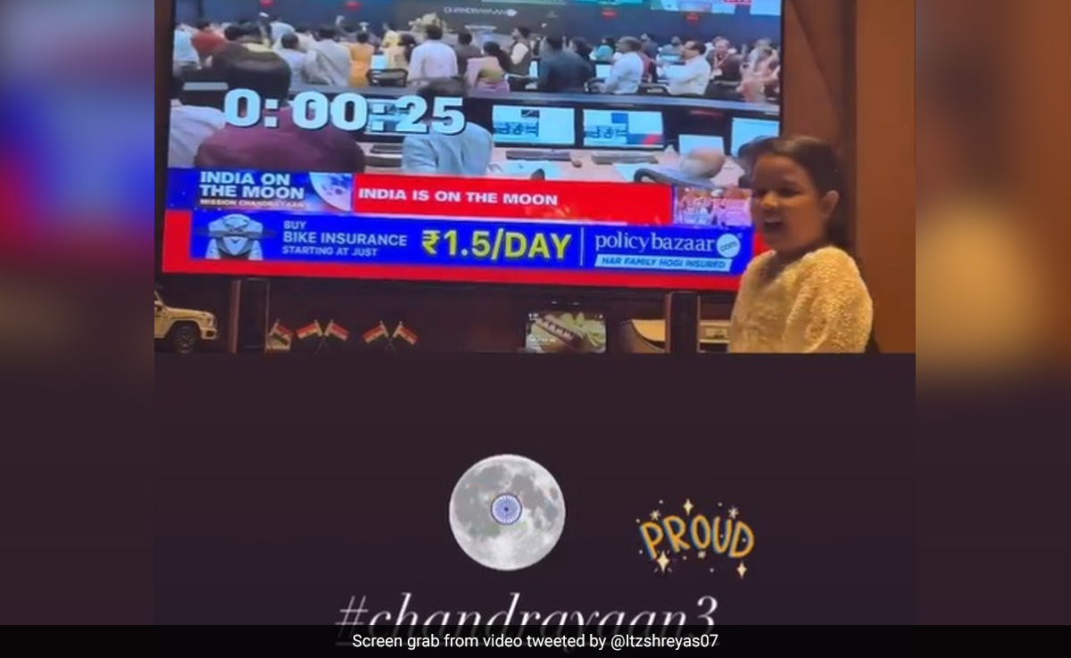 Watch: MS Dhoni's Daughter Ziva's Reaction On Chandrayaan 3 Landing Melts Hearts