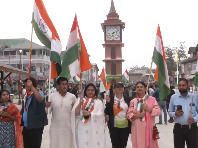 National Flag Flies High Atop Srinagar's Iconic Clock Tower In Lal Chowk