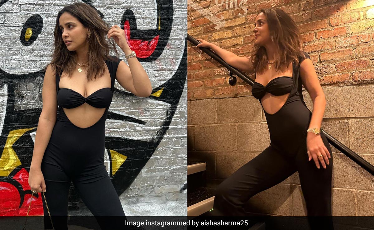 "If I Were An Outfit", Says Aisha Sharma In A Black Risque Jumpsuit