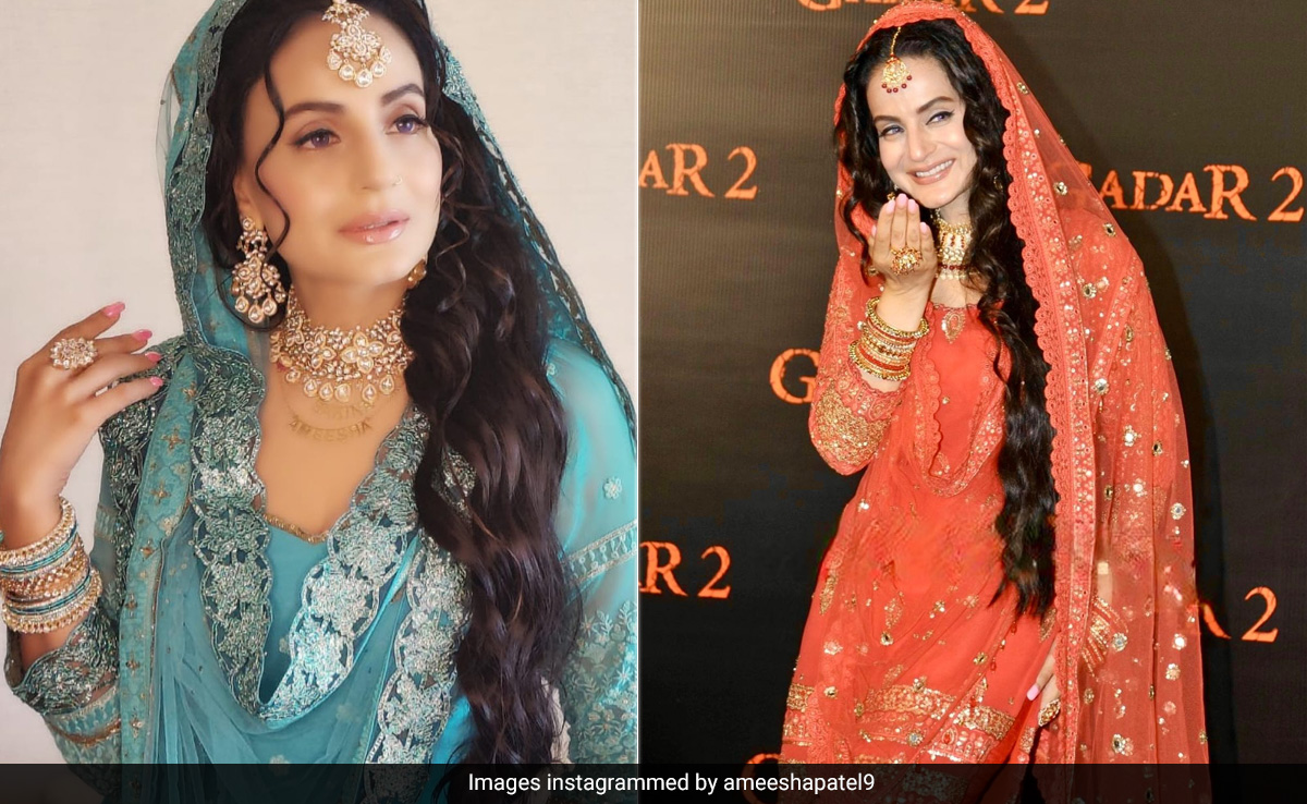 Style Check: Ameesha Patel Dressed As Sakeena To Promote <i>Gadar 2</i>