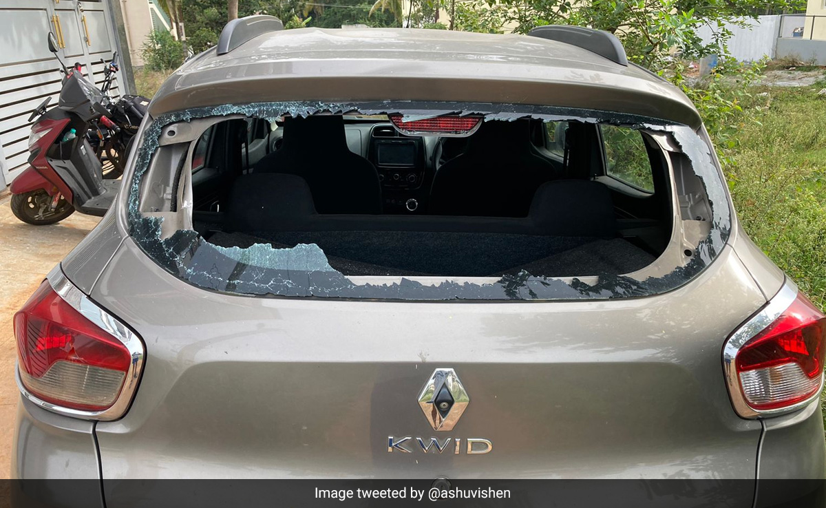 "Chased With Sword": Bengaluru Scientist Shares Photo Of Attack On His Car, Police Take Action