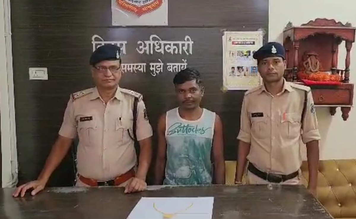 बिलासपुर : ऑटो से बैग चोरी करने वाला आरोपी गिरफ्तार, डेढ़ लाख का सोने का हार बरामद