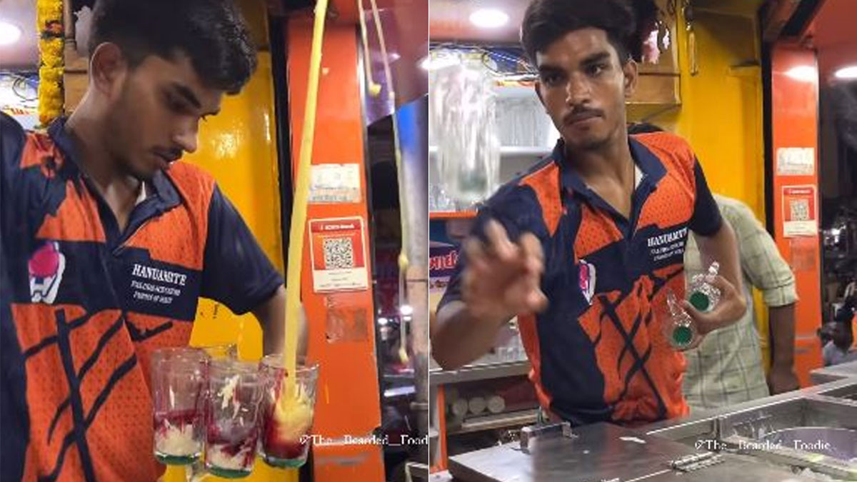 क्या आपने कभी सूरत के उड़ने वाले फालूदा के बारे में सुना है? इस अनोखे व्यंजन को बनाते हुए देखें