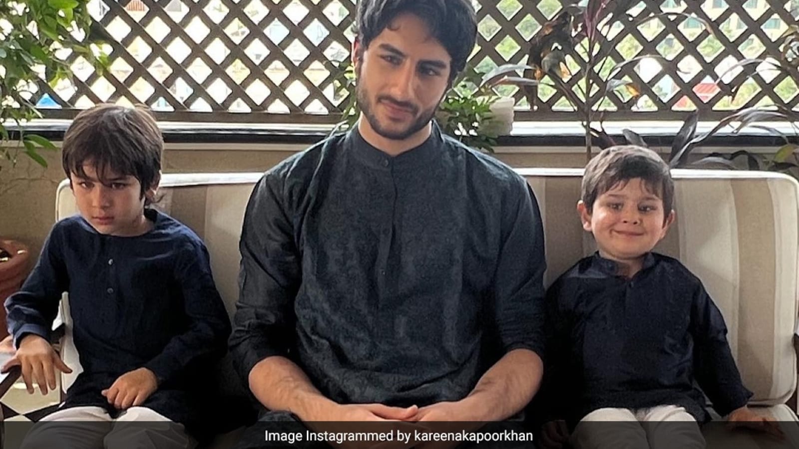 Ibrahim, Taimur, And Jehangir Ali Khan Twin In Black Kurtas For Raksha ...
