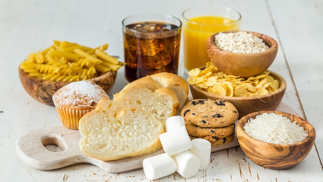 White bread, pastries, and refined grains are rapidly digested