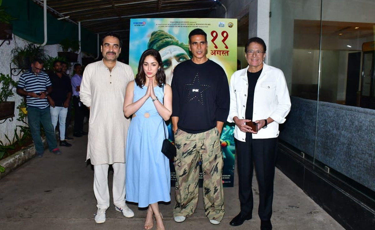 <i>OMG 2</i>: Akshay Kumar, Pankaj Tripathi, Yami Gautam, Arun Govil In Pics From Screening