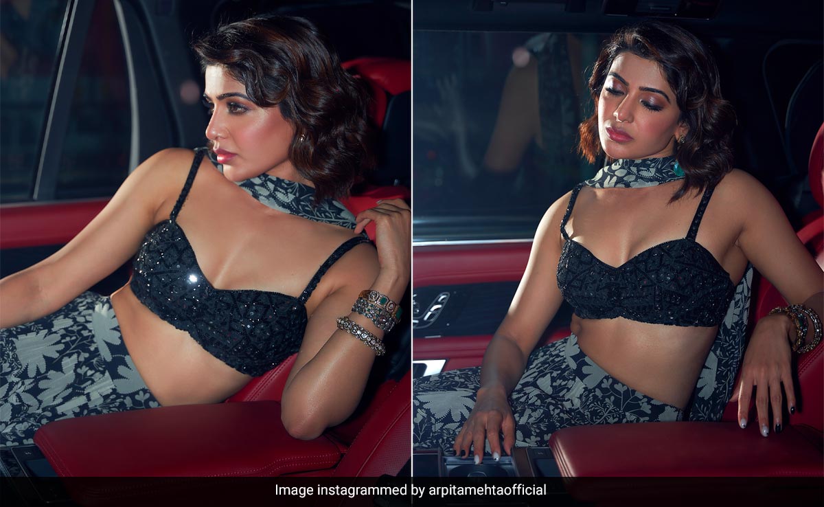 Samantha Ruth Prabhu Looked Nothing Less Than A Smokeshow In A Floral Printed Arpita Mehta <i>Lehenga</i>