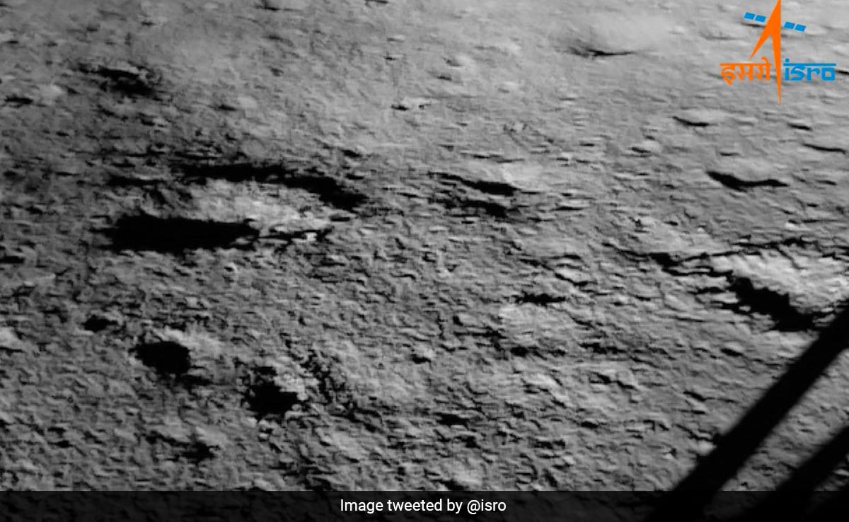 First Pics Of Moon Taken By Chandrayaan-3 Lander During Its Descent