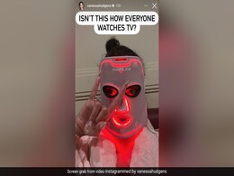 Vanessa Hudgens Gets Her Glow On With This Red LED Light Mask Vanessa Hudgens Gets Her Glow On With This Red LED Light Mask