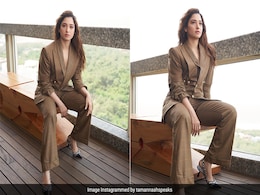 Tamannaah Bhatia's Power Dressing Lessons Continue In A Brown Pantsuit Tamannaah Bhatia's Power Dressing Lessons Continue In A Brown Pantsuit