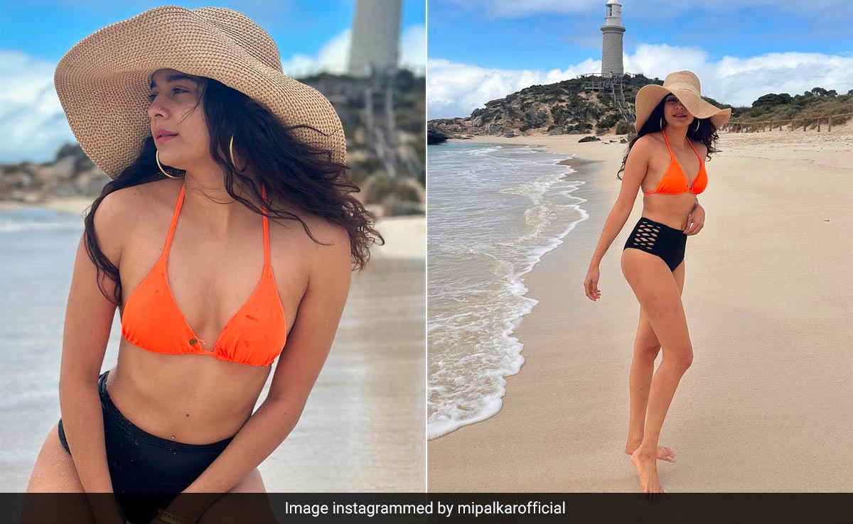 Mithila Palkar's Mix-And-Match Swim Set Is Colour Blocking At Its Most Chic In Australia