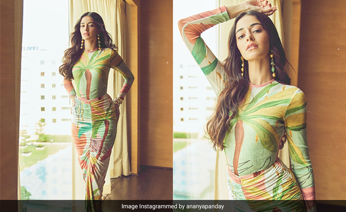 Ananya Panday Tropic Like Its Hot In A Colourful Bodycon Skirt Set