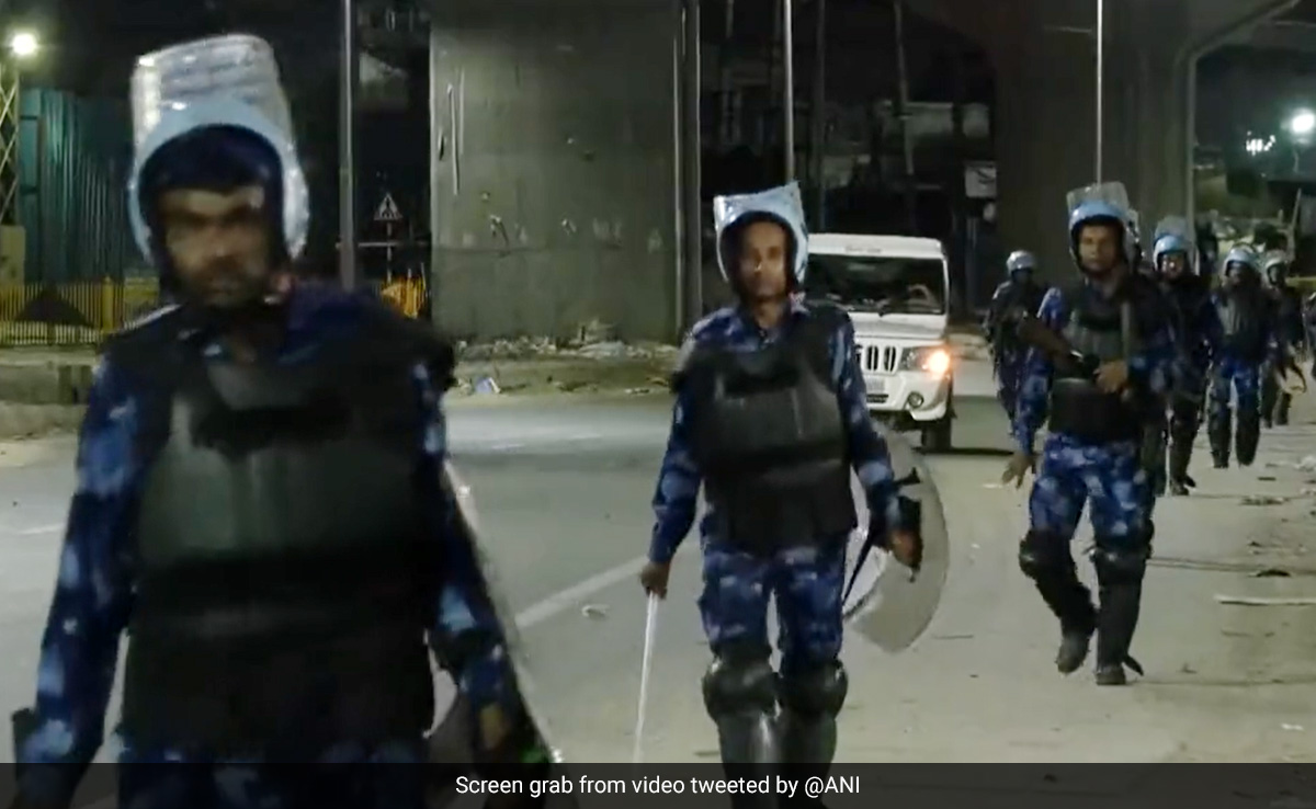 Security Forces Conduct Flag Marches In Gurugram Day After Clashes