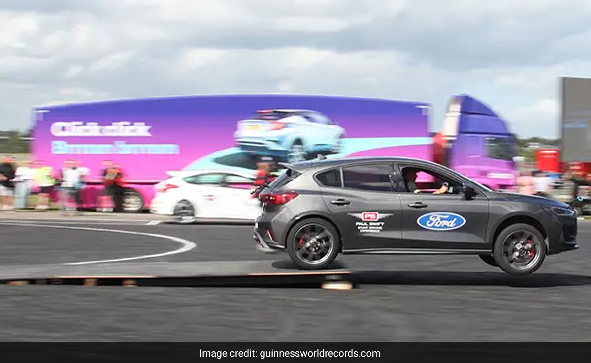 Watch: British Driver Breaks Record For The Fastest Time To Complete Five Car Stunts