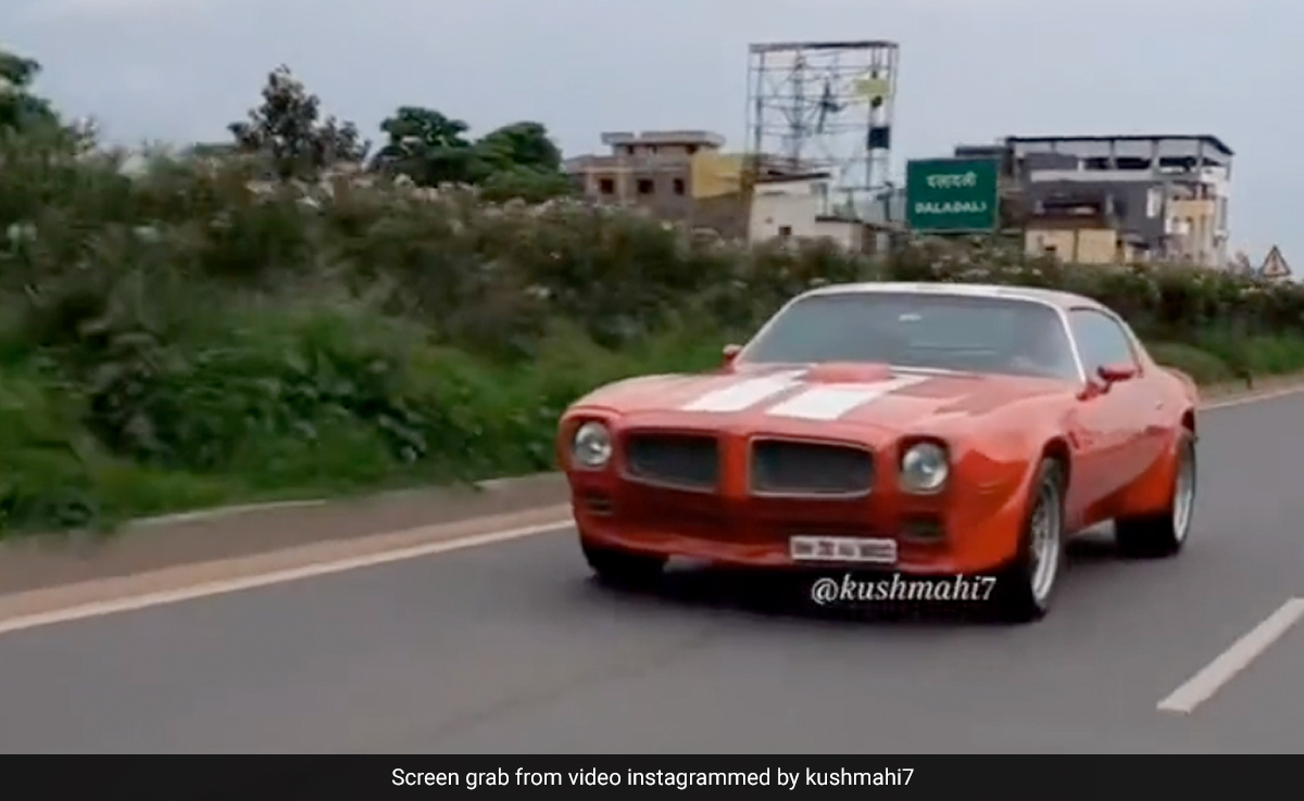 Video: MS Dhoni Drives 1973 Pontiac Trans-Am Muscle Car In Ranchi