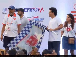 Sachin Tendulkar Flags Off Mumbai Half Marathon Sachin Tendulkar Flags Off Mumbai Half Marathon