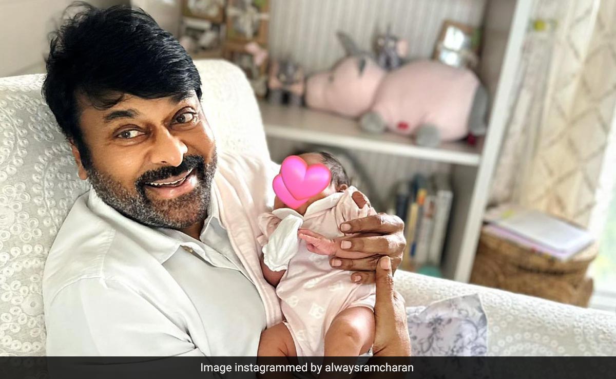 Chiranjeevi And Granddaughter Klin Kaara In His Birthday Special Pic, Courtesy Ram Charan