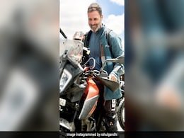 Rahul Gandhi Rides KTM 390 Adventure To Khardung La, One Of World's Highest Motorable Roads Rahul Gandhi Rides KTM 390 Adventure To Khardung La, One Of World's Highest Motorable Roads