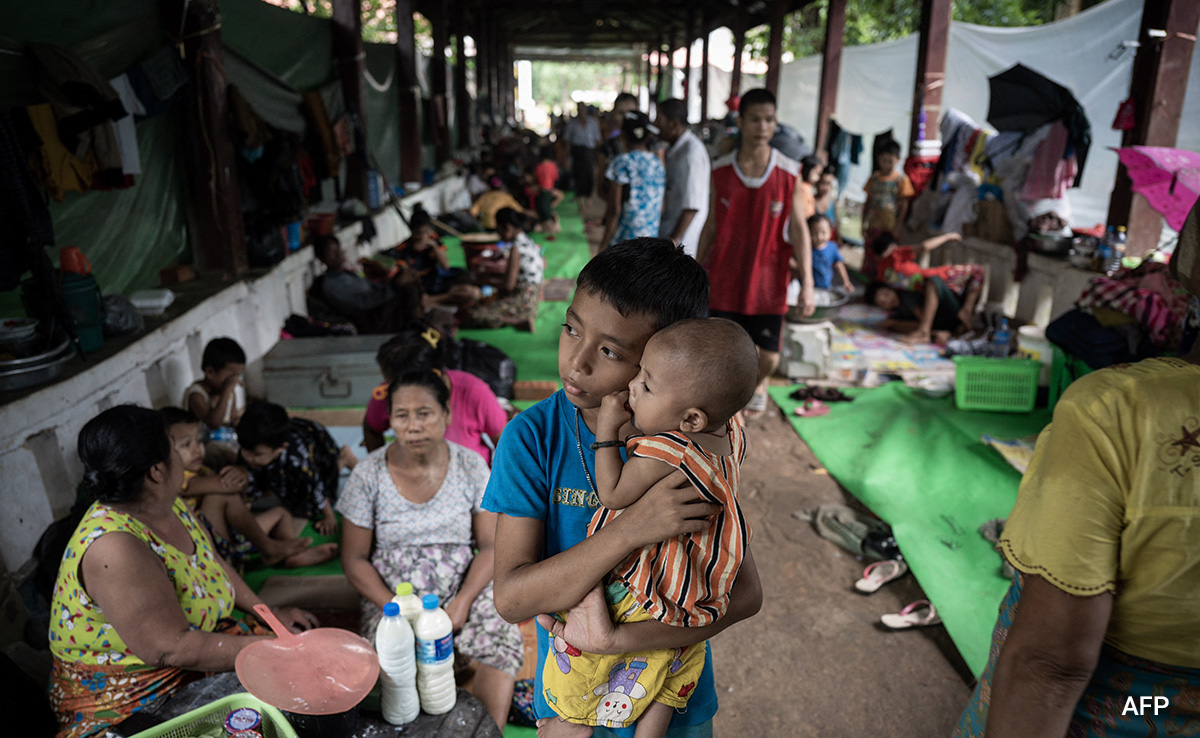 In Pics: 48,000 Evacuated In Myanmar Floods Are Waiting To Return Home