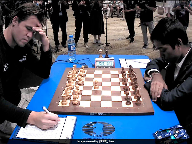 R Praggnanandhaa vs Magnus Carlsen Chess World Cup 2023 Game 2: Praggnanandhaa-Carlsen Game 2 Drawn, Final Moves To Tie-Breakers