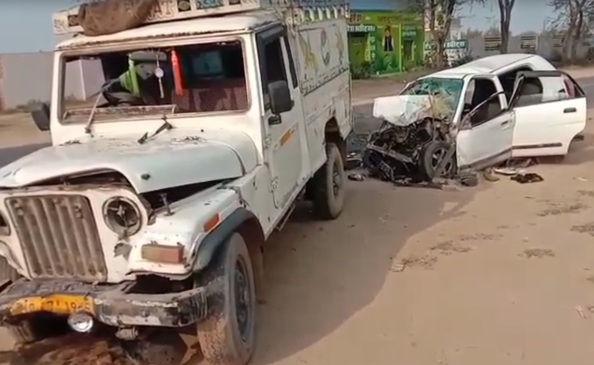 गोगामेड़ी मंदिर से दर्शन कर लौट रहे 4 युवकों की सड़क हादसे में मौत, तीन अन्य घायल