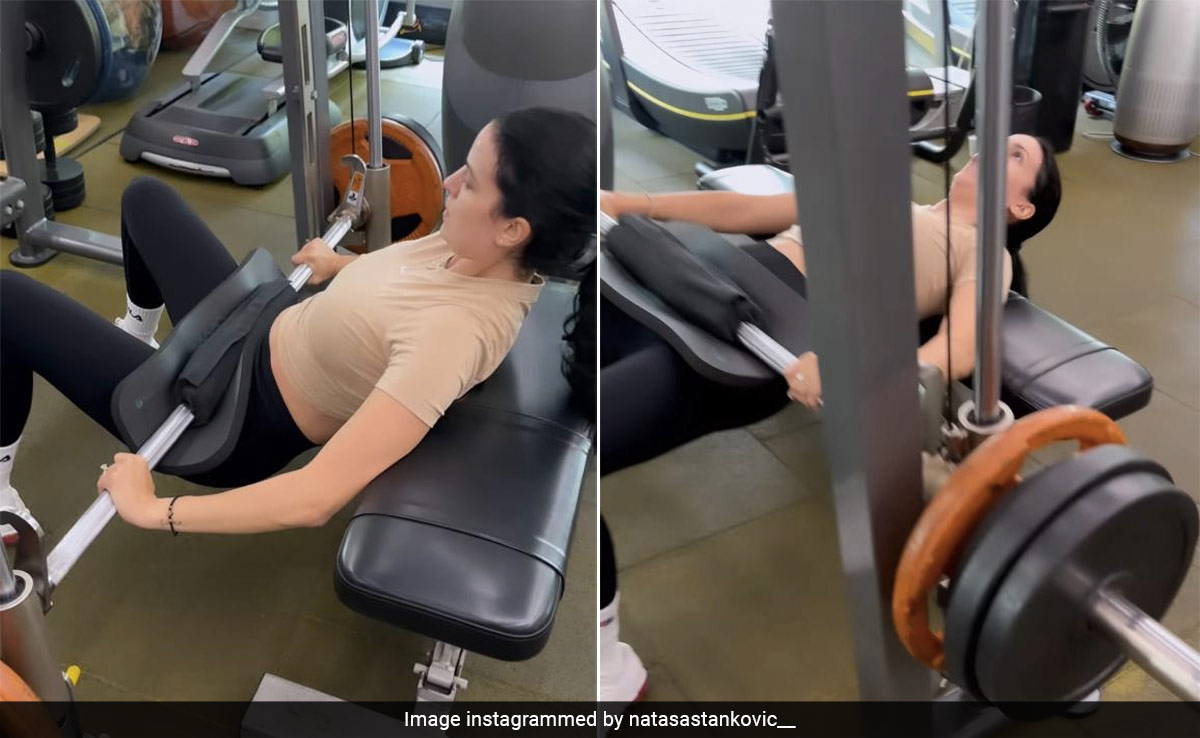 Natasa Stankovic's Barbell Hip Thrusts Are Perfect For Lower Body Strengthening