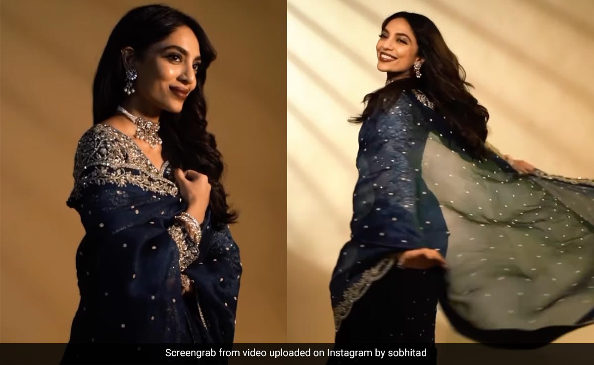 Sobhita Dhulipala's Regal Blue Saree Is The Latest Entry In Her "Wedding Diaries"