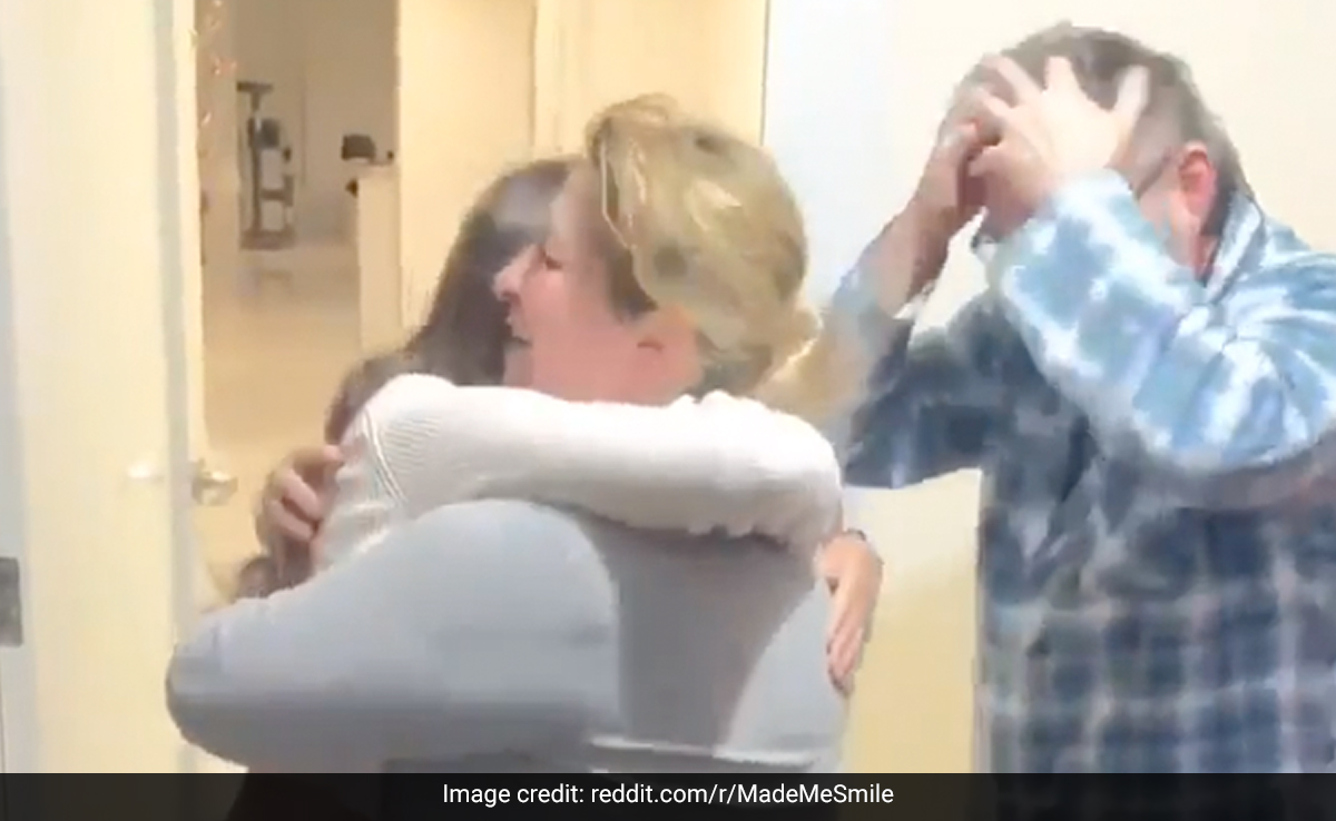 Viral Video: Parents' Priceless Reaction After Meeting Their Daughter First Time In Nine Months