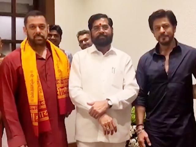 SRK, Salman Khan At Eknath Shinde's Ganpati Celebrations