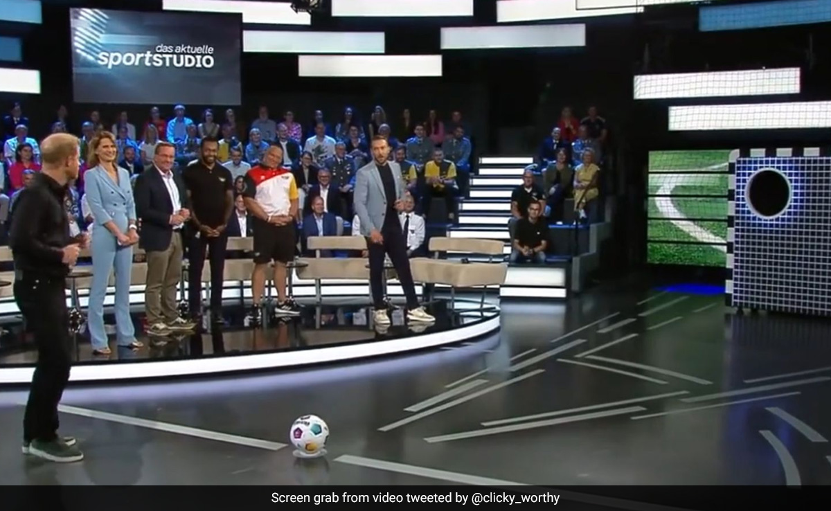 Watch: Prince Harry Loses Penalty Shootout To German Politician On TV