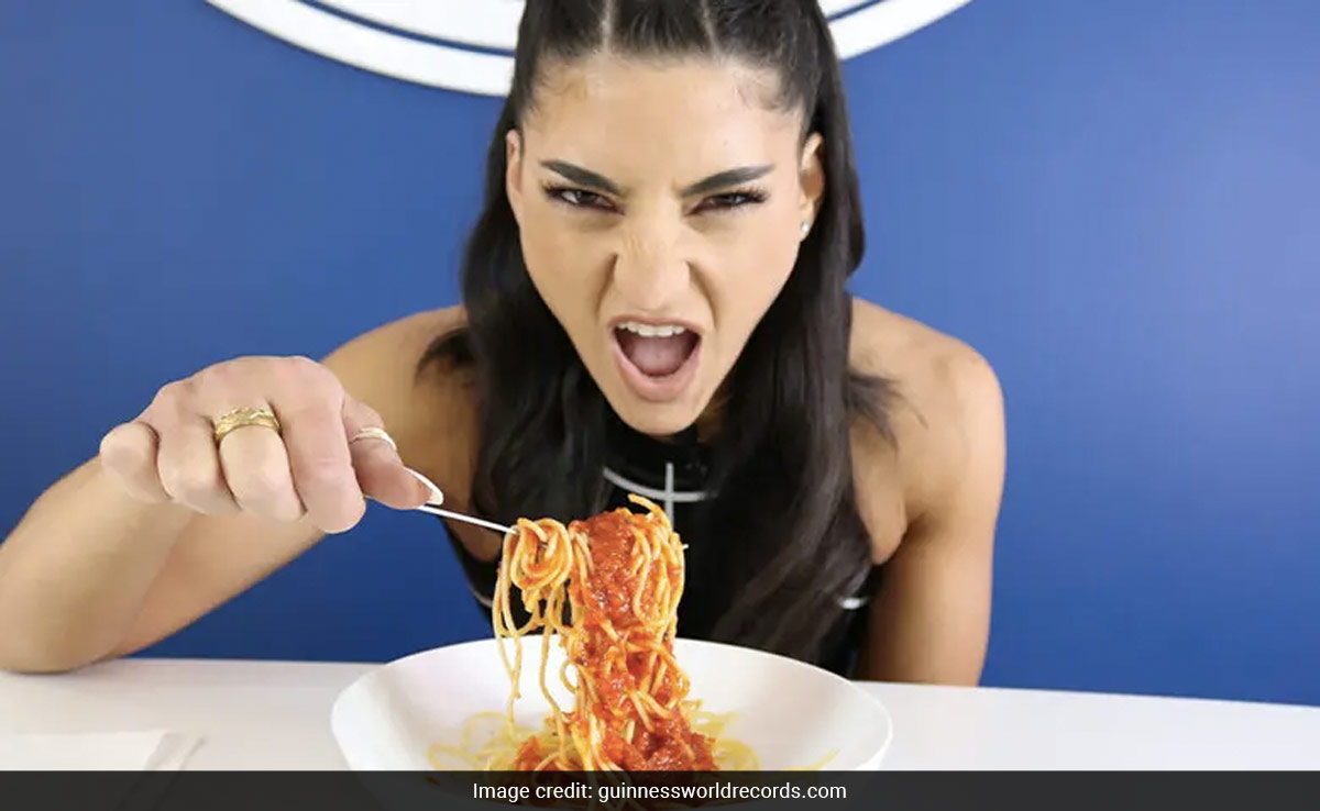 Watch: Woman Devours Pasta To Set World Record. Guess Her Speed