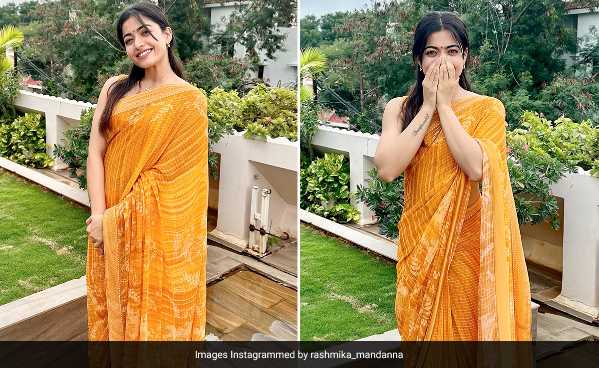 Rashmika Mandanna In A Bright Yellow <i>Saree</i> Is A Ray Of Sunshine Posed As A Wedding Guest