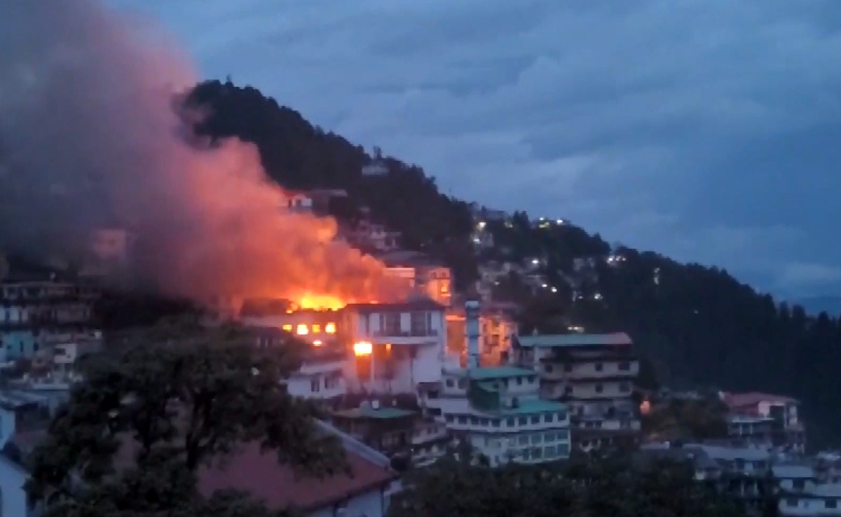 Video: Massive Fire At Mussoorie Hotel Due To Short Circuit During Renovation Work
