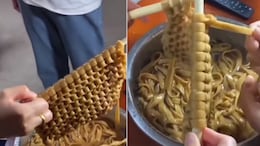 Watch: Viral Video Shows People Knitting Pasta Into A 'Sheet'