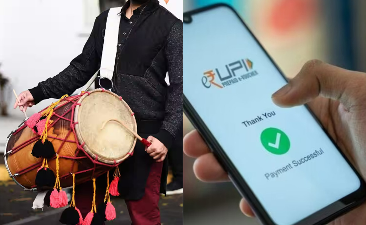 ये ढोलकवाला लेता है डिजिटल चढ़ावा, ढोलक पर लगा रखा है QR Code