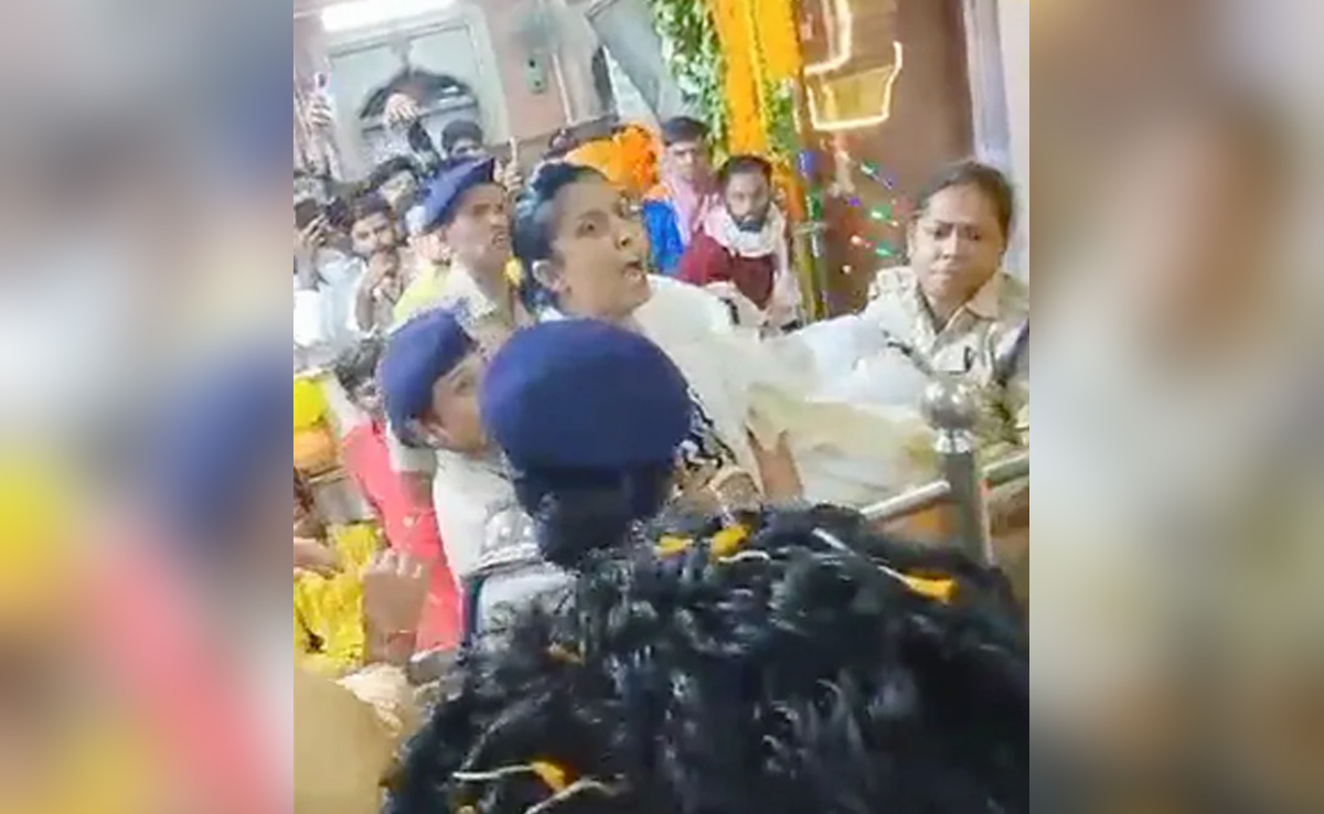 कृष्ण मंदिर में हंगामा मचाने के लिए पन्ना राजघराने की एक महिला गिरफ्तार, कोर्ट ने भेजा जेल