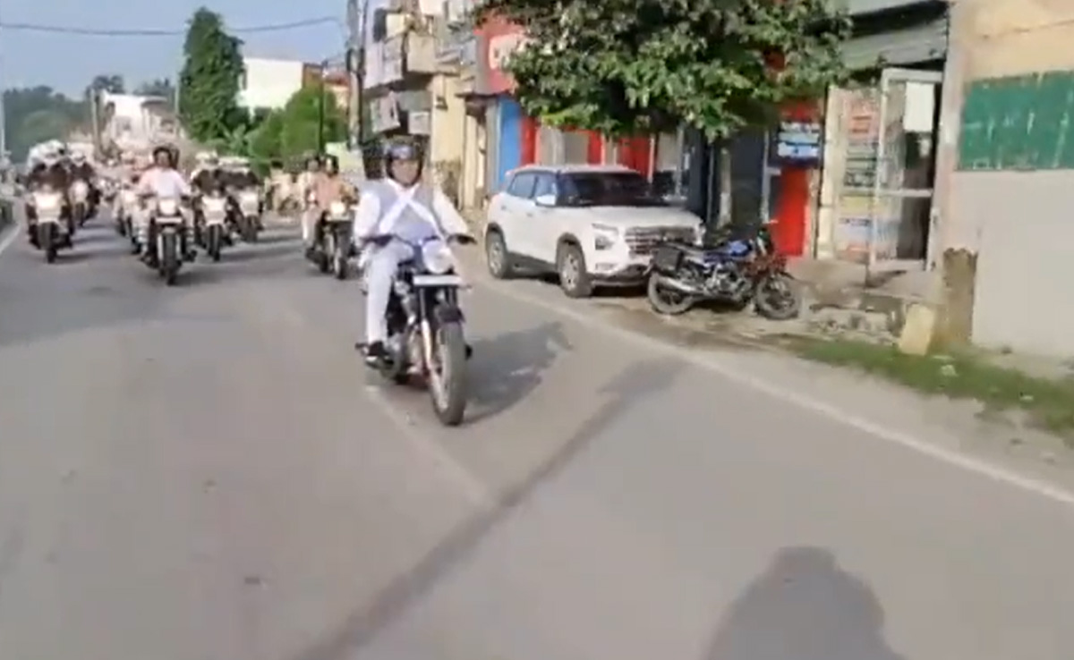 Video: Haryana Chief Minister Rides Royal Enfield, Staff Follow On Bikes