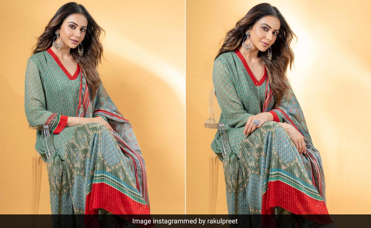 Rakul Preet Singh In An Ethnic Printed Suit Set Is Kickstarting The Festive Season On A Stylish Note