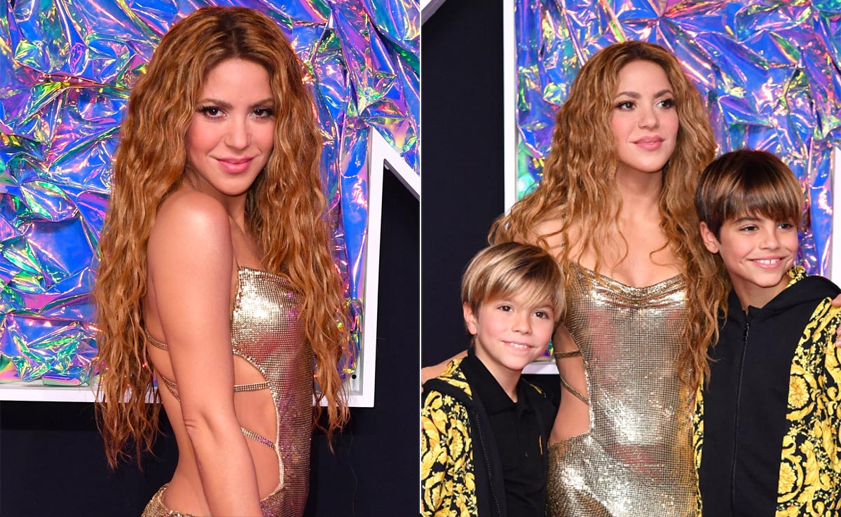 In Her Glimmering Gold Versace Dress, Shakira's Hips Just Did Not Lie