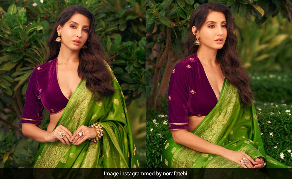 Nora Fatehi In A Glorious <i>Saree</i> Is The Only Green Flag We Need To Start Dressing Festively